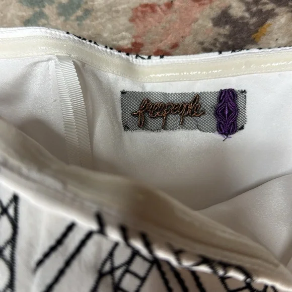 Free People Radiating Angles Strapless Dress - White and Black - Picture 4 of 14